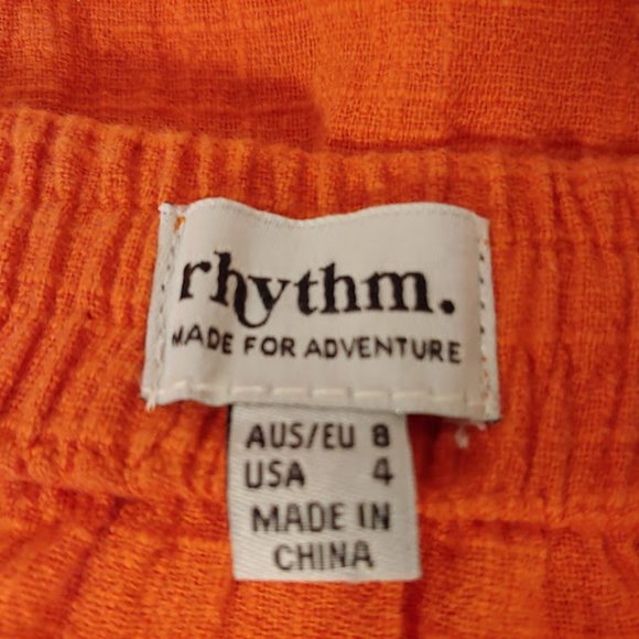 Rhythm. drawstring & elastic band skirt / size 4 / orange - Picture 9 of 11